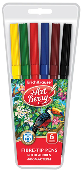 Фломастеры Art Berry Super Washable 6 цветов