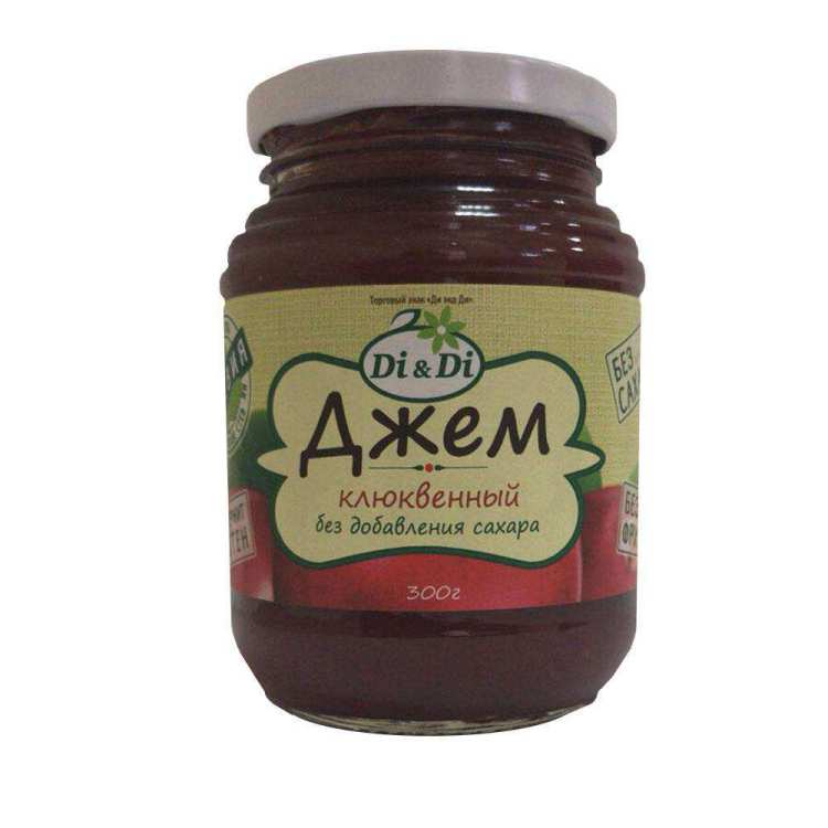 Di&Di Джем Клюквенный на стевии 300г горячего разлива