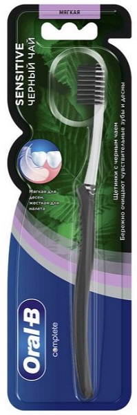 Зубная щетка ORAL-B Sensitive Черный Чай мягкая 1шт 81748048