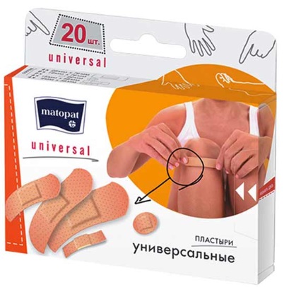 Набор пластырей Universal MATOPAT 20 шт