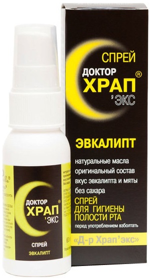 Доктор Храп спрей 60 мл Эвкалипт Mirrolla средство от храпа #