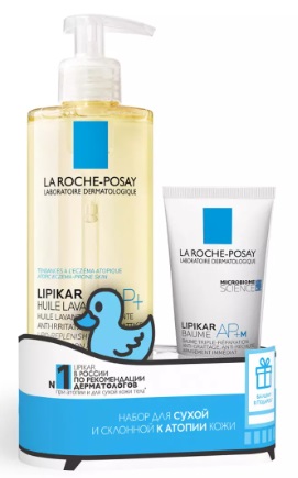 La Roche-Posay Lipikar набор масло для ванны и душа AP+ 400 мл + бальзам AP+М 75мл