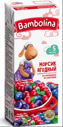 Bambolina Морс Мультиягодный 0,2 л с 5 мес.