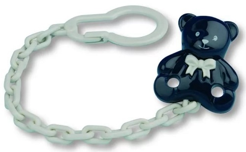 BABY-NOVA Клипса для пустышки с цепочкой арт.34144 цв.в асс.