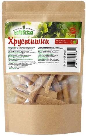 Белёвская Хрустишки яблочные с Клубникой 50г