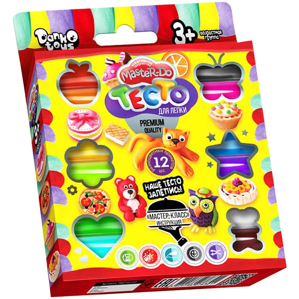 DANKO TOYS Master Do Тесто для лепки 12 шт каробка эконом Набор креативного творчества ( 76301 )