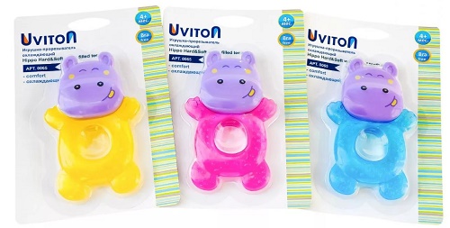 Прорезыватель 4м+ UVITON Игрушка охлаждающий арт.0065 цв.в асс.