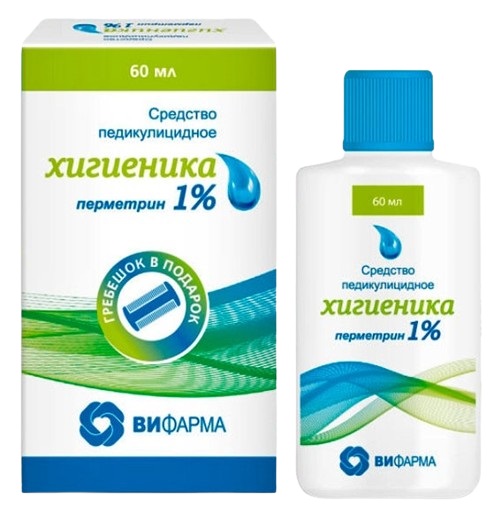 Хигиеника раствор 1% 60 мл ( перметрин ) ВИФАРМА #@