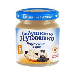 Бабушкино Лукошко Пюре Чернослив с творогом 100г с 5 мес.