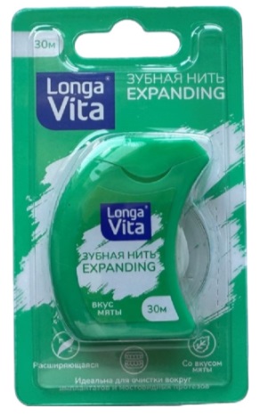 Зубная нить Long Vita Расширяющаяся 30м арт.71259