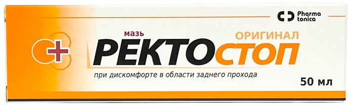 Ректостоп Оригинал мазь 50 мл ШкД ( цинка оксид, пчелиный воск, рибофлавин ) @