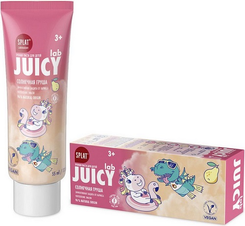 Зубная паста SPLAT Juicy Lab Детская Груша 55мл со фтором