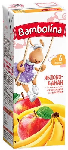 Bambolina Нектар Яблоко банан 0,2 л с 6 мес.