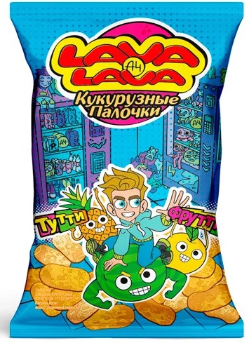LAVA LAVA кукурузные палочки со вкусом Тутти-Фрутти 50гр