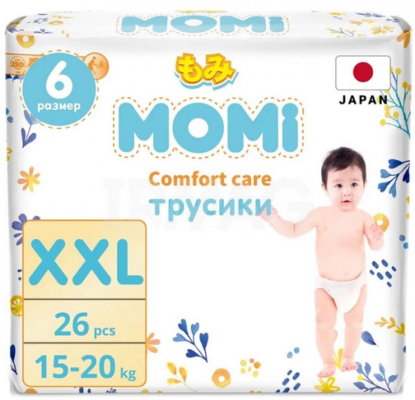 Трусики-подгузники для детей MOMI Comfort Care XXL26 ( 15-20 кг ) 26 шт