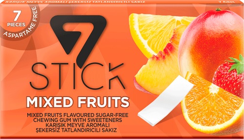 Жвачка STICK Tropical Тропические Фрукты 14,5 гр 7 пластинок
