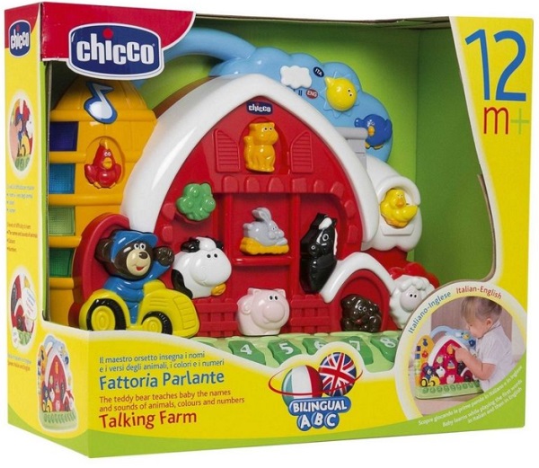 CHICCO Игрушка Говорящая Ферма ABC 12м+