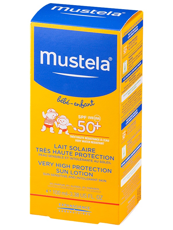 MUSTELA SPF50+ Солнцезащитное молочко для детей 100 мл