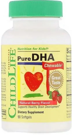 ChildLife Omega 3 Чистая ДГК с ягод.вкусом №90капс.
