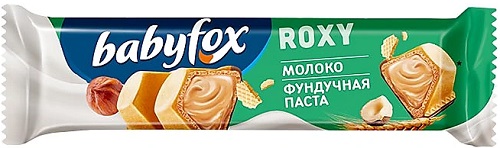 Вафельный батончик Babyfox Roxy мол-орех 18,2г