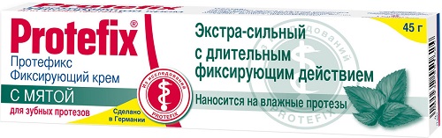 PROTEFIX Крем Фиксирующий для зубных протезов с Мятой 40г #