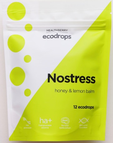 Леденцы HEALTHBERRY Ecodrops Nostress 12 шт с успокаивающим действием #
