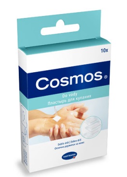 Лейкопластырь Бактерицидный COSMOS Для Купания ( 3 размера, 10 шт ) HARTMANN