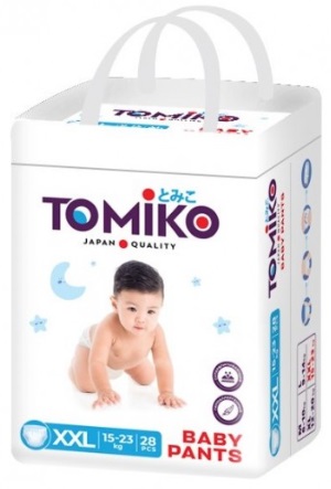 Трусики-подгузники для детей TOMIKO р.XXL ( 15-23 кг ) 28 шт