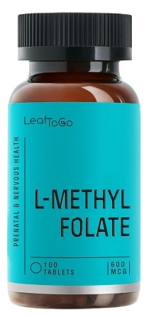 Л-Метил фолат 600мкг @ L-метил фолиевая кислота капс. №100 Leaftogo