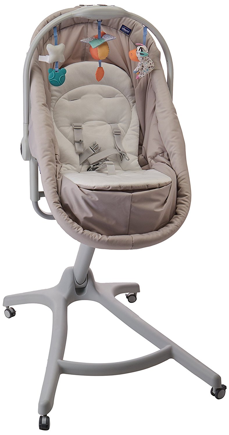 CHICCO Кроватка-стульчик 4 в 1, 15 кг "Baby Hug Glacial" +0 мес