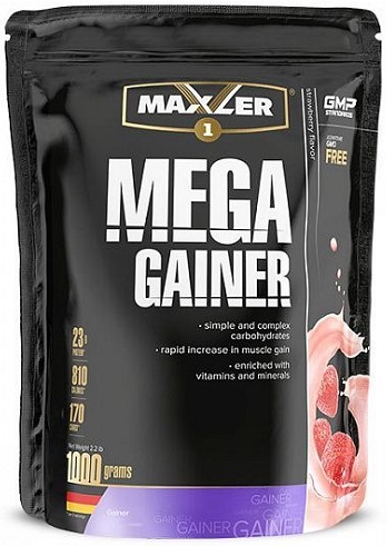 Maxler Mega Gainer 1000г Мега Гейнер Клубника пакет
