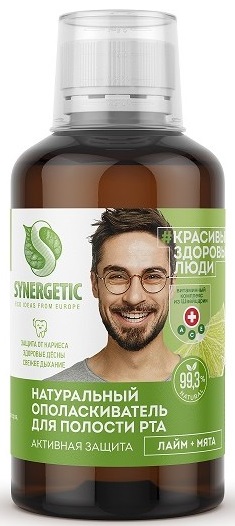 SYNERGETIC Ополаскиватель для полости рта Активная защита 200 мл
