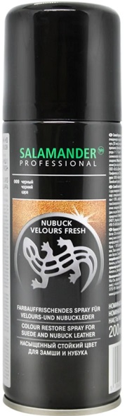 SALAMANDER краска спрей для обуви Nubuk Velours черный 200 мл
