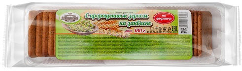 Демидовская забава Печенье затяжное с Пророщеным зерномн на закваске 180г на фруктозе