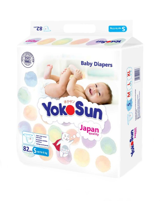 Подгузники для детей YOKOSUN S82 (до 6-кг) 82шт