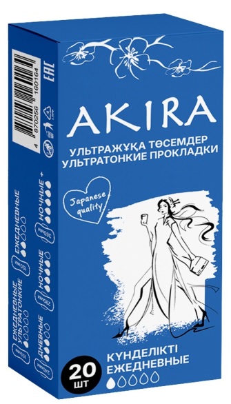AKIRA Прокладки ежедневные 1капля 20шт