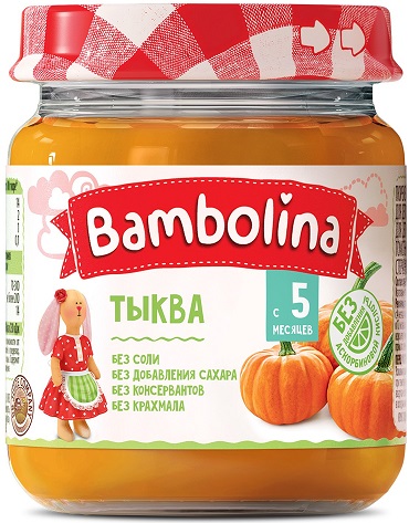 Bambolina Пюре Тыква 100г стекло с 5 мес.
