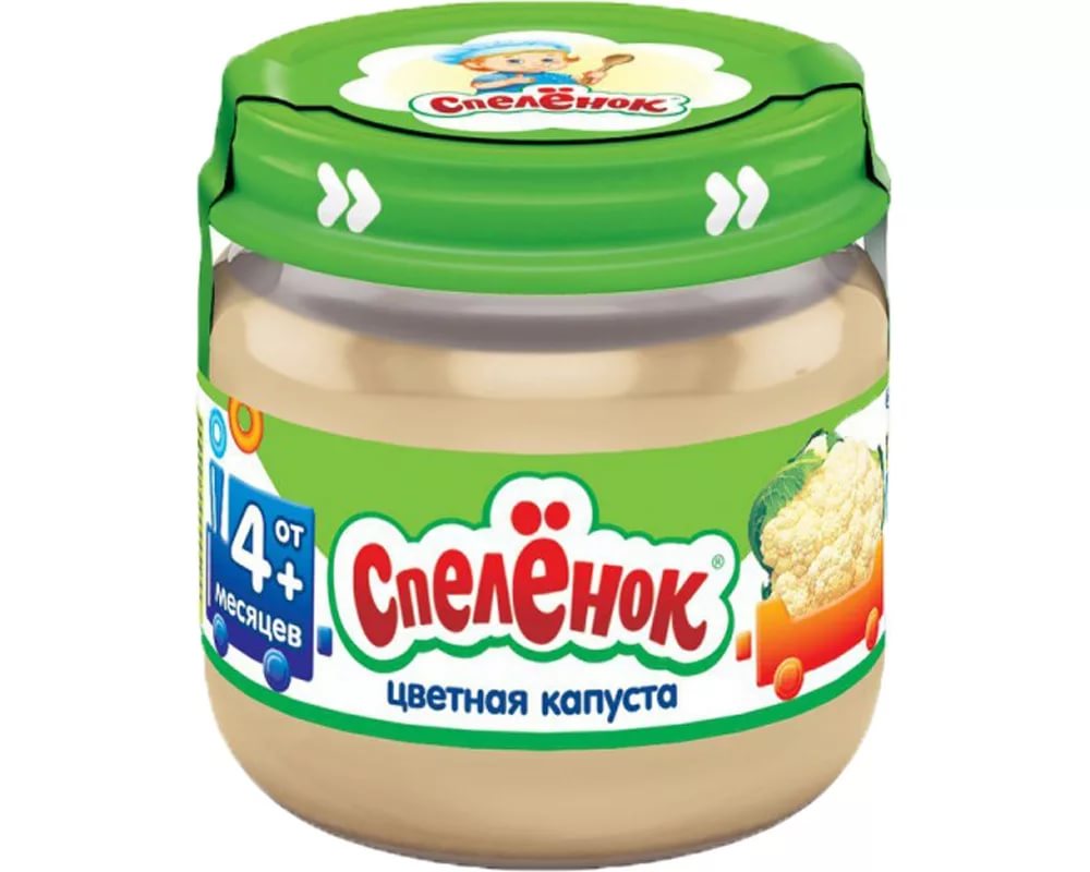 С пеленок Пюре Цветная капуста 80г стекло с 4мес