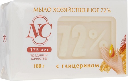 Мыло хозяйственное с глицерином 72% 180гр НЕВСКАЯ КОСМЕТИКА 
