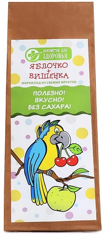 Лакомства для здоровья Мармелад желейный Яблочко+Вишенка 55г без сахара