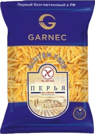 Гарнец Перья Кукуруза 250г макароны без глютена