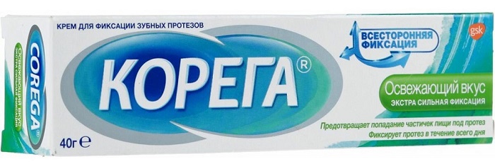 Корега крем 40,0 Освежающий вкус Экстра сильная фиксация #