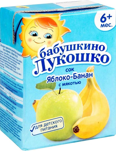 Бабушкино Лукошко Сок Яблоко- банан 200мл т/пак с мякотью