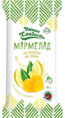 Di&Di Умные сладости Мармелад 80г Лимон