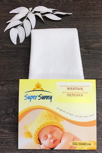 SUPER SUNNY Пеленка водонепроницаемая 50*60см