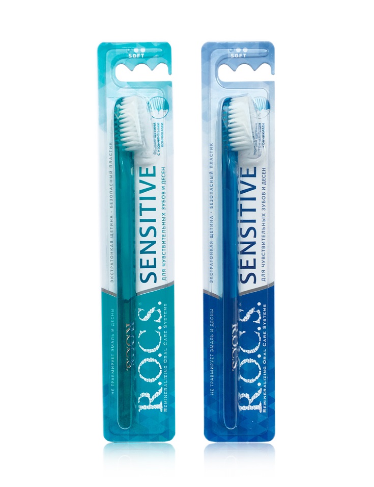 Зубная щетка ROCS Sensitive Soft РОКС цв.в асс.