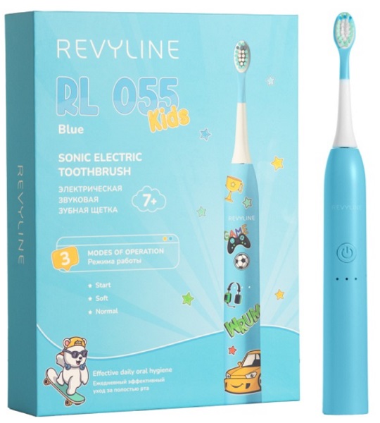 Зубная щетка Электрическая Детская REVYLINE RL055 Kids голубая ( 7936 )