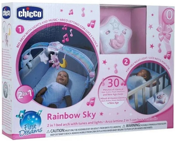 CHICCO Игрушка Дуга Радужное небо 0+ Розовая