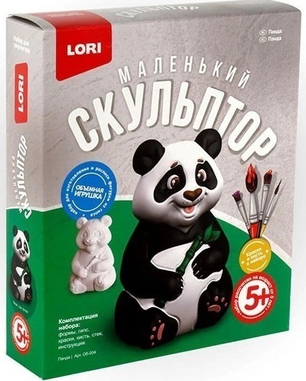 Игрушка из гипса маленький скульптор Панда арт.Об-004 Lori