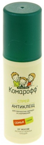 Репеллент Аэрозоль от Клещей КОМАРОФФ Антиклещ 125 мл